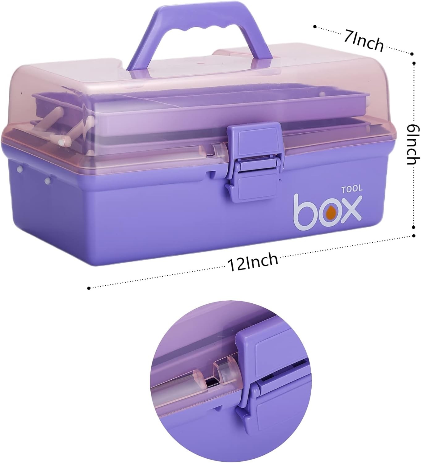 12 » Three-Layer Clear Plastic Storage Box/Tool Box, Multipurpose Organizer a…