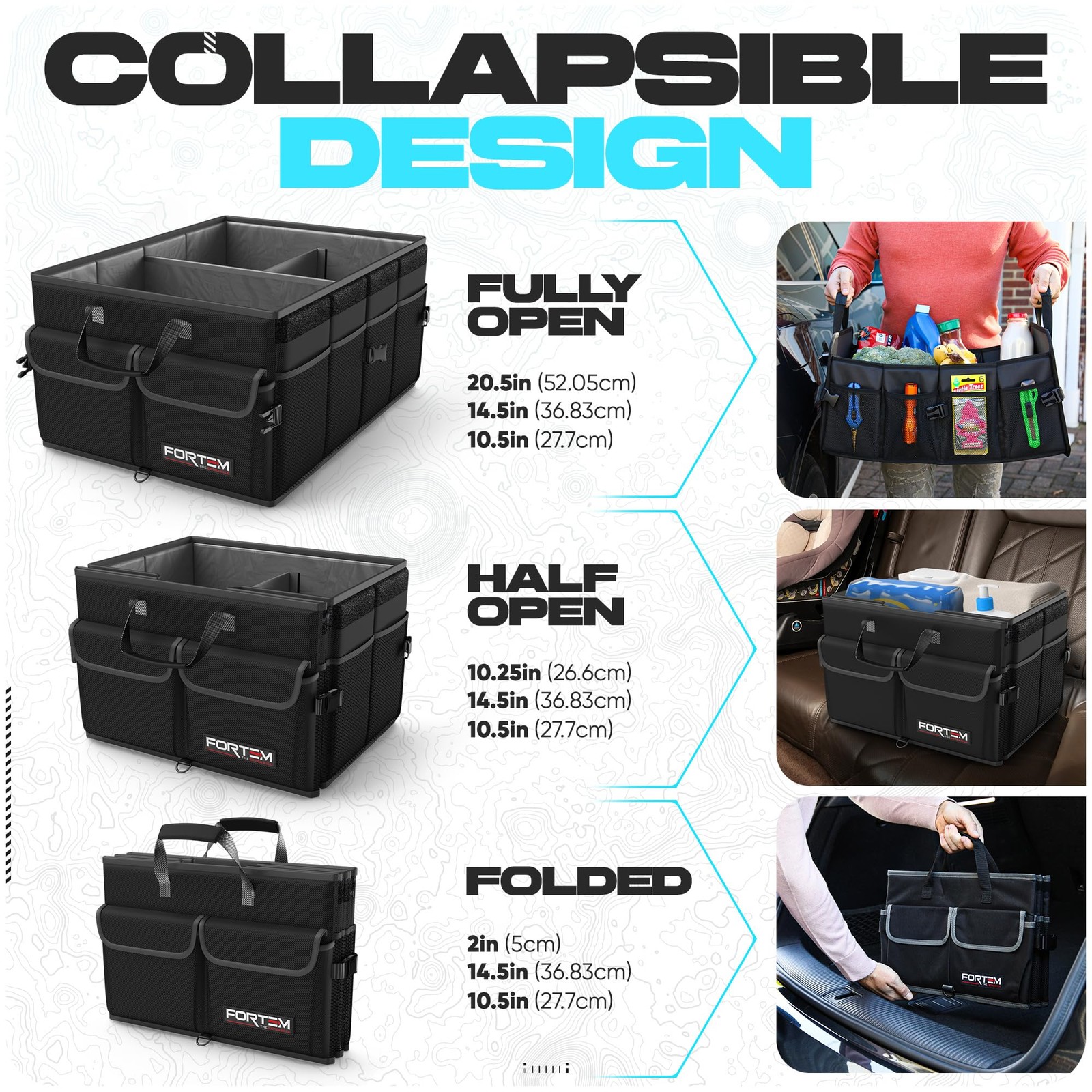 Trunk Organizer For SUV Car Trunk Organizer, Foldable Storage, Car Accessorie…
