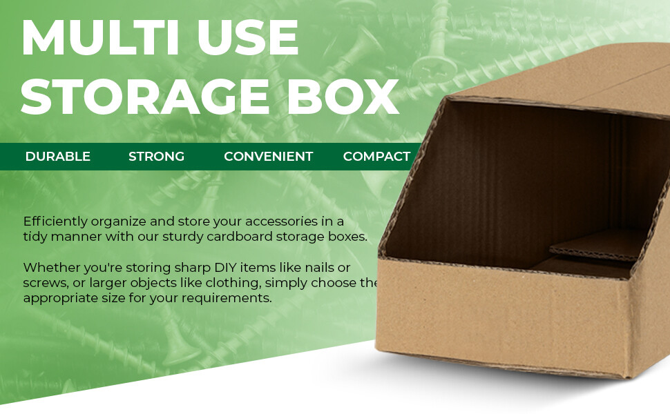 Sturdy Stackable Cardboard Storage Bin Containers picking eccomrce warehouse