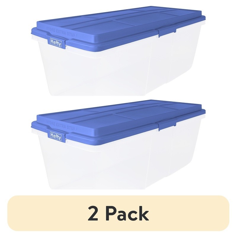 Clear Stackable Storage Bin Organizer Home Garage Attic W/ Secure Latches New