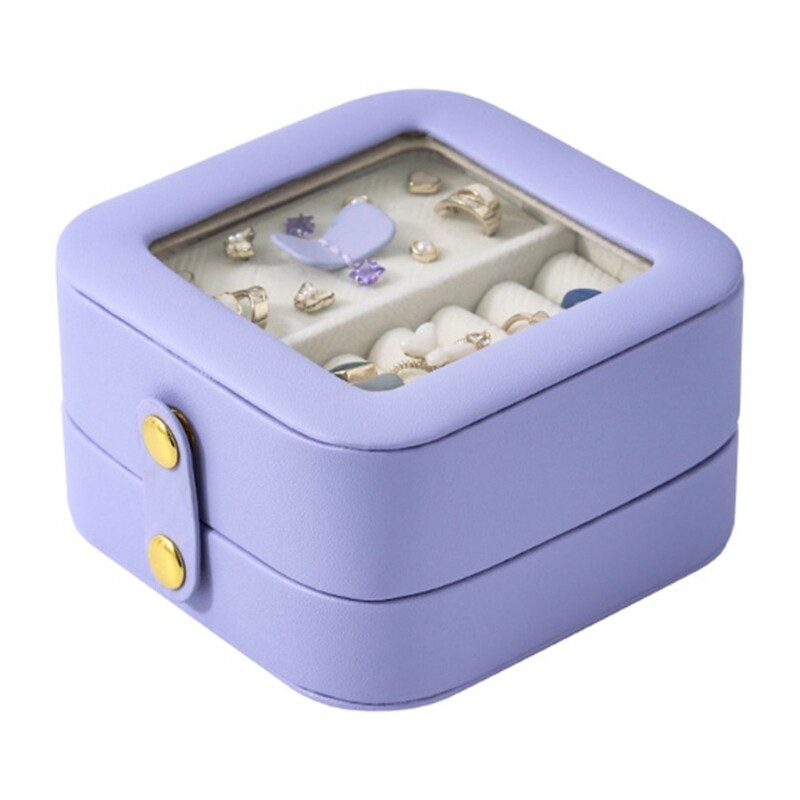 Small Jewelry Holder Travel Friendly Accessory Case for Rings and Necklaces