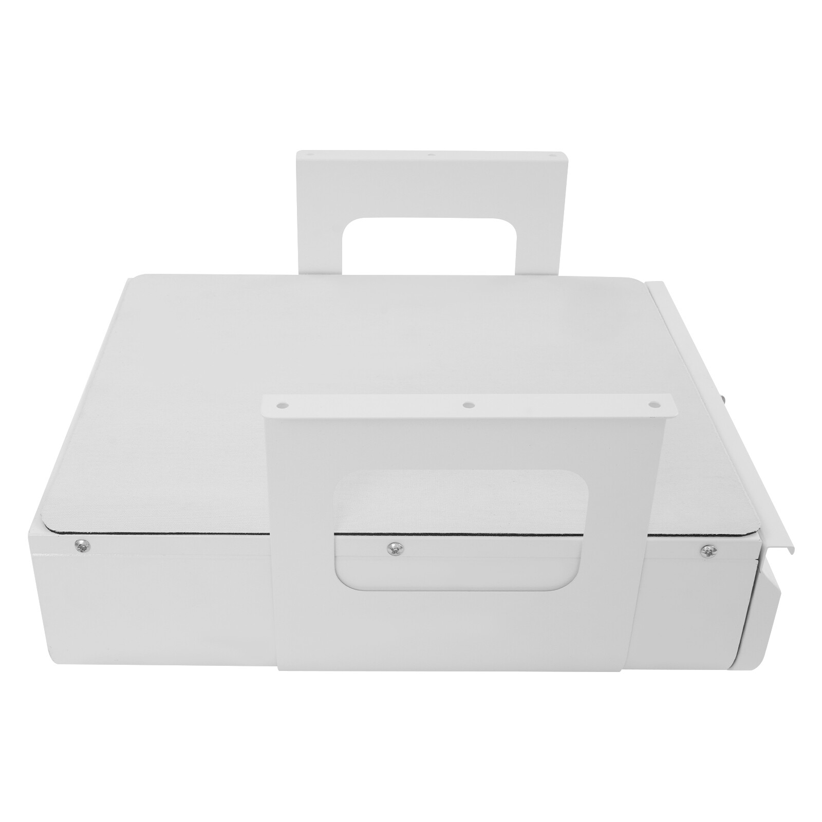 13” Under Desk Pull-Out Drawer Lockable Sliding Storage Drawer White With Lock