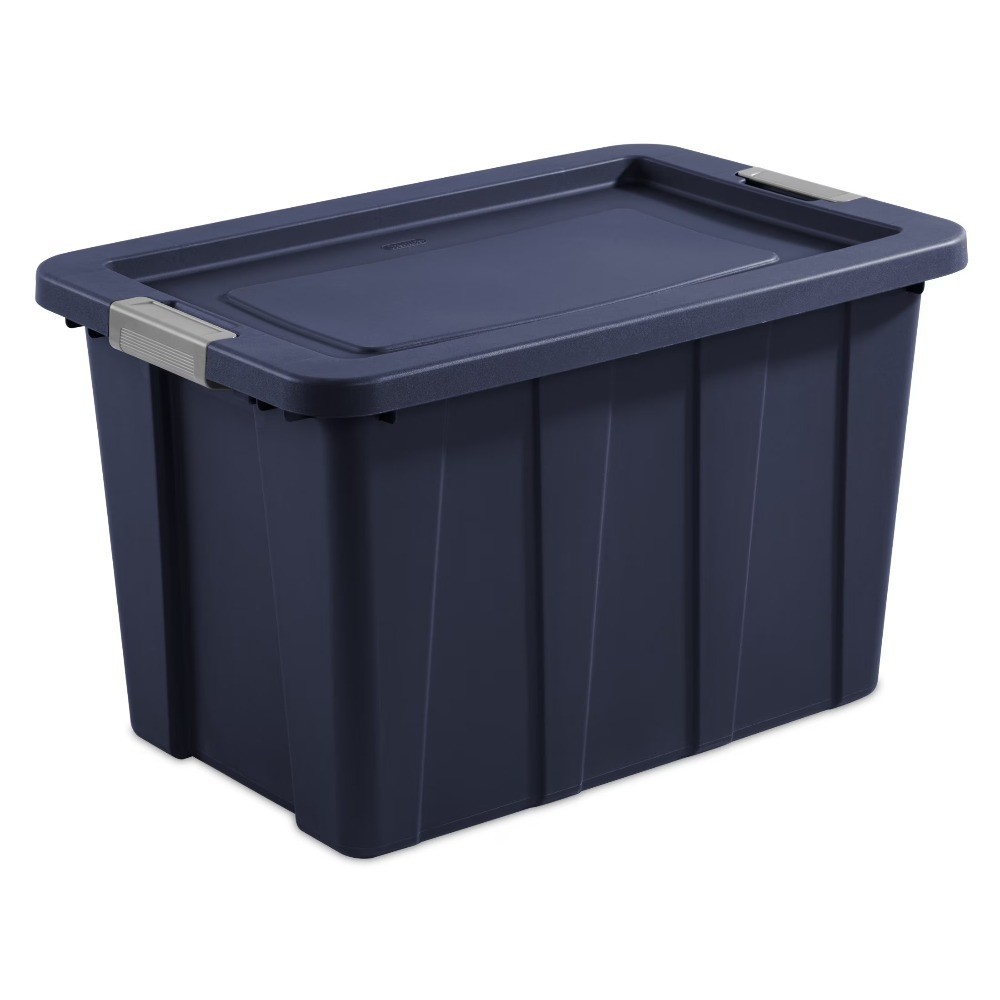 Extra Large 30 Gallon Heavy Duty Storage Bin with Latching Lid Rugged Plastic