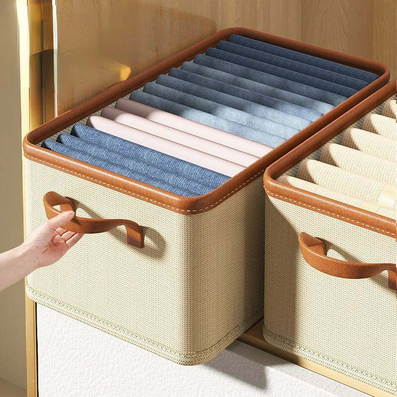 Foldable Household Clothing Fabric Storage Box Wardrobe Organization Storage Box