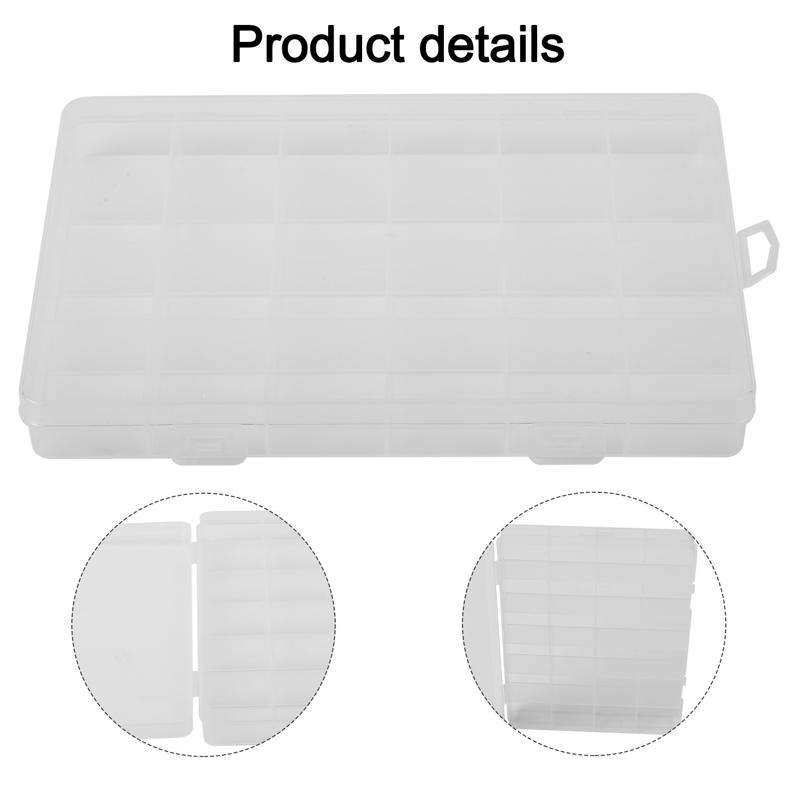 Plastic Storage Box Compartment Storage Transparent Rectangle Pictures