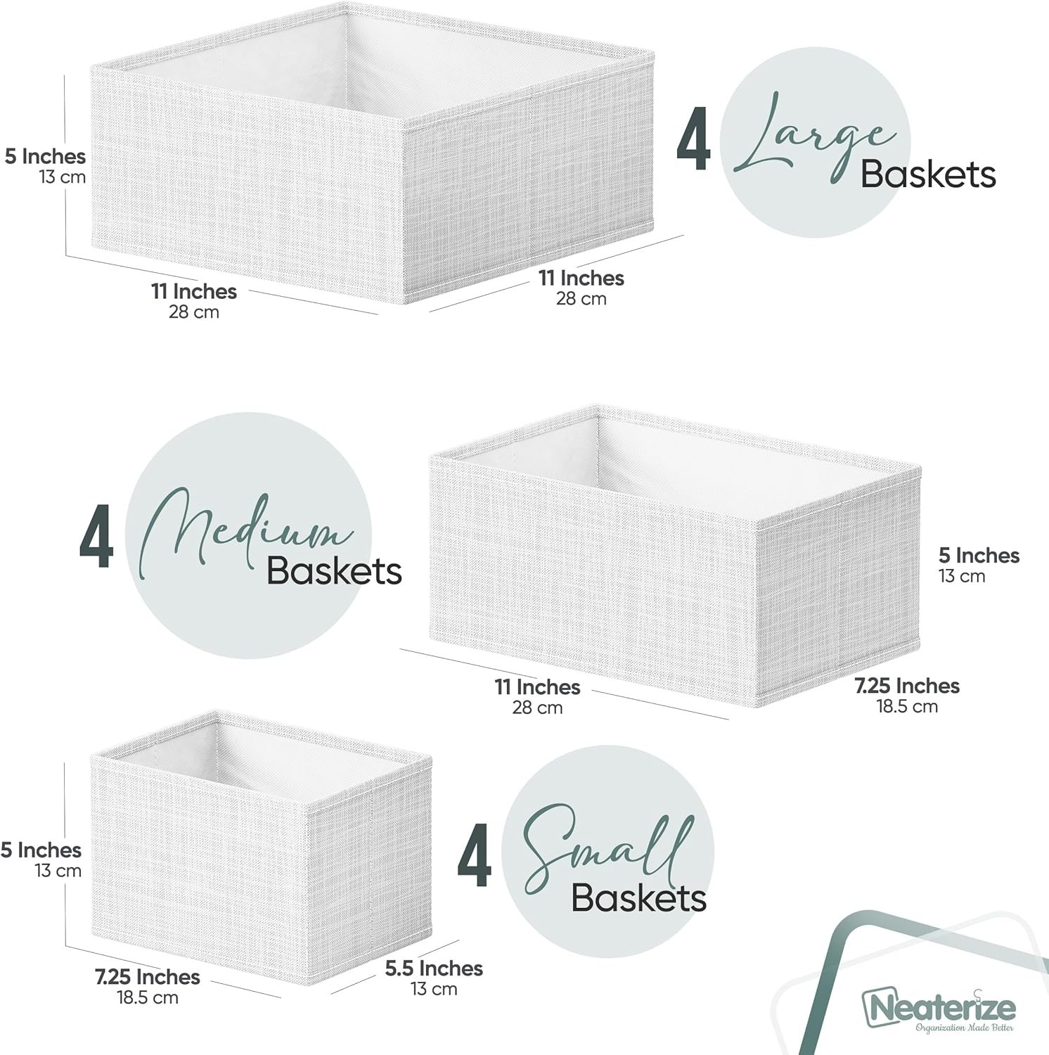 Elegant 12-Count Drawer Organizers – Ideal for Nursery and Closet Organization