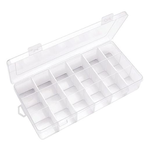 Clear Plastic Bead 18 Grids Adjustable Dividers – 1 Pack