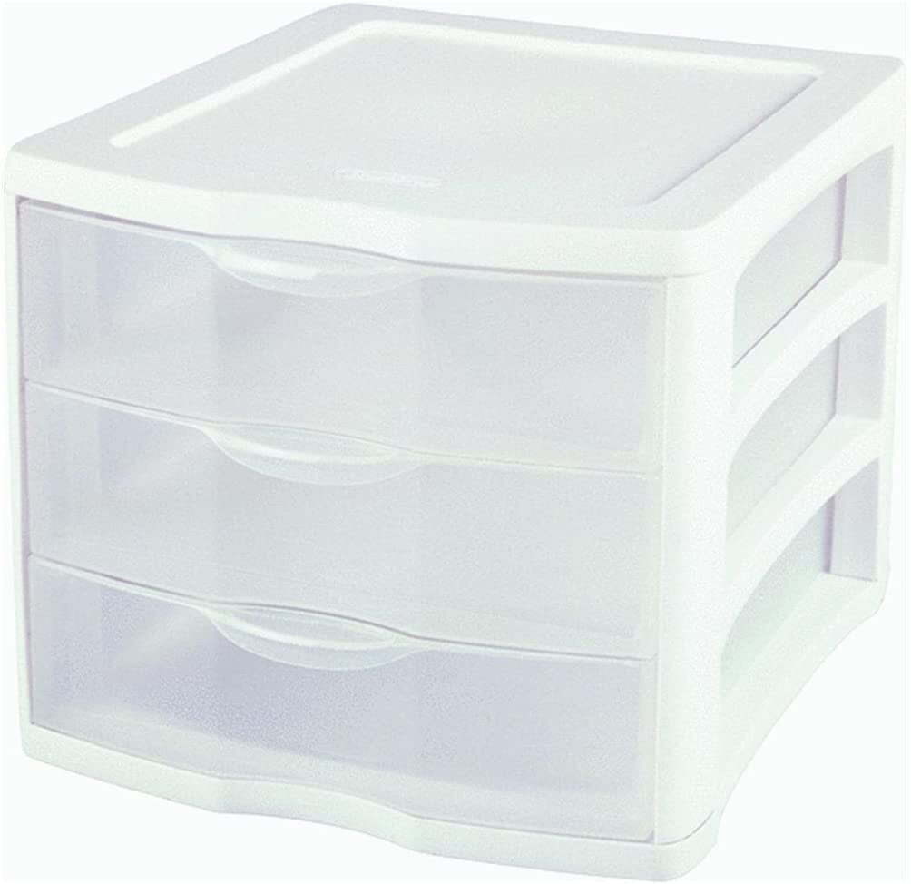 3-Drawer Clear Organizer 6&Prime;x4&Prime;x3&Prime; Storage Unit Box Cabinet Crafts Paper Triple