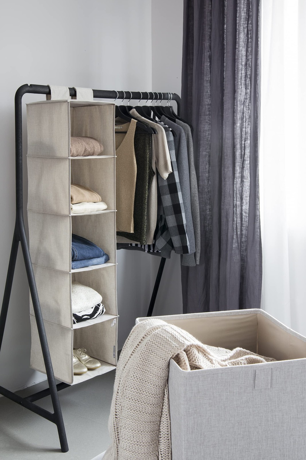BIGSO Cube Box for Shelf or Cabinet – Large Storage Box for K…