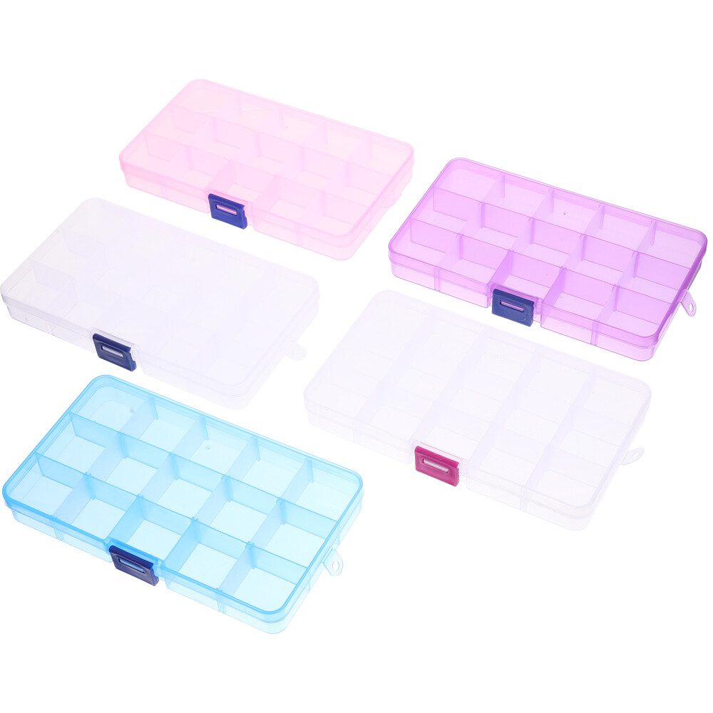 5Pcs Container with Compartments Storage Box Lightweight Cover Dropshipping