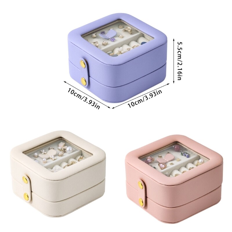 Small Jewelry Holder Travel Friendly Accessory Case for Rings and Necklaces