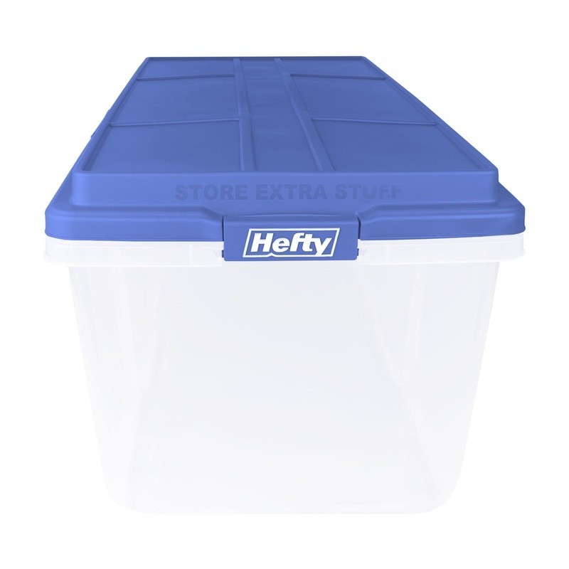 Clear Stackable Storage Bin Organizer Home Garage Attic W/ Secure Latches New