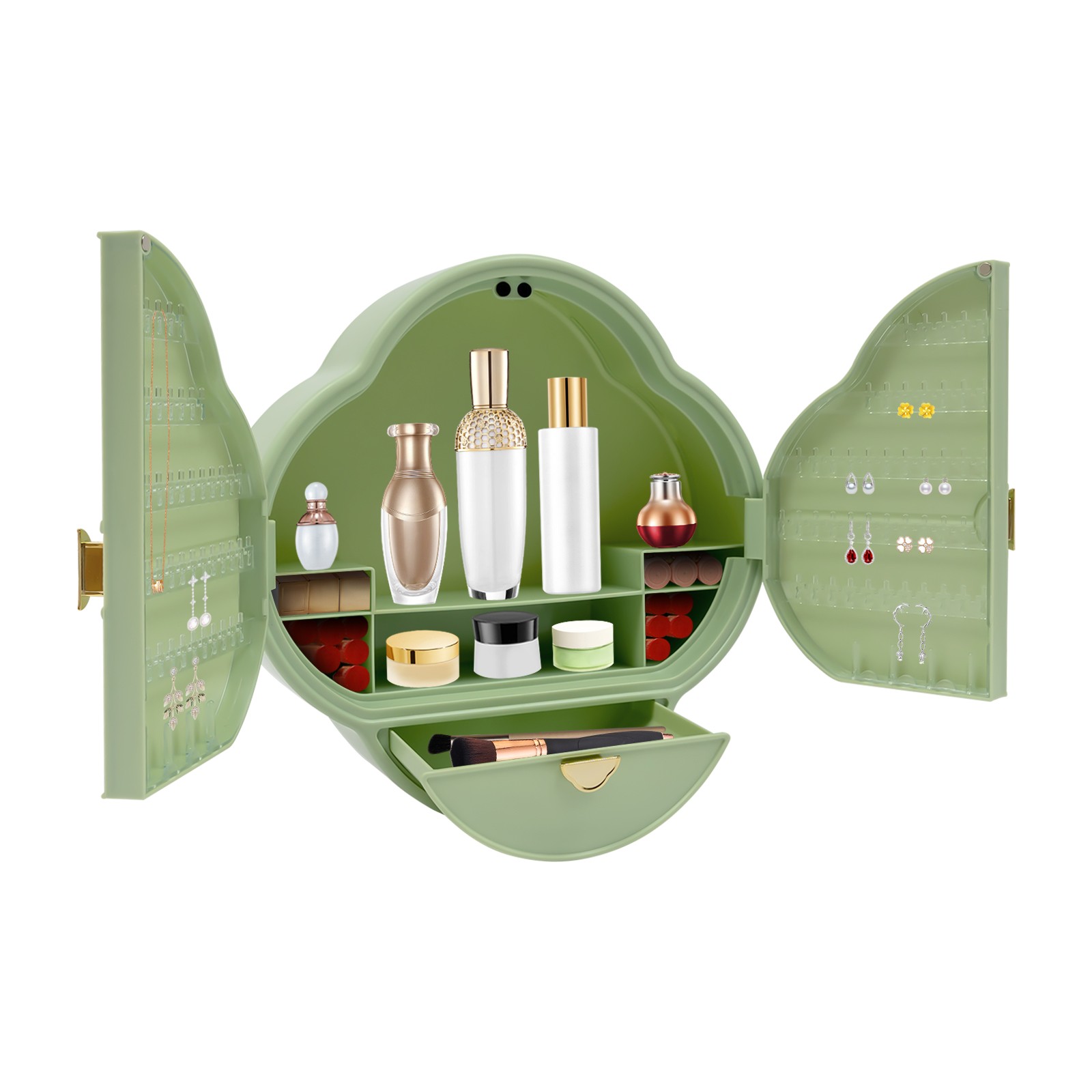 Bathroom Cosmetic Organizer, New-Chinese Style Cosmetics Jewelry Organizer