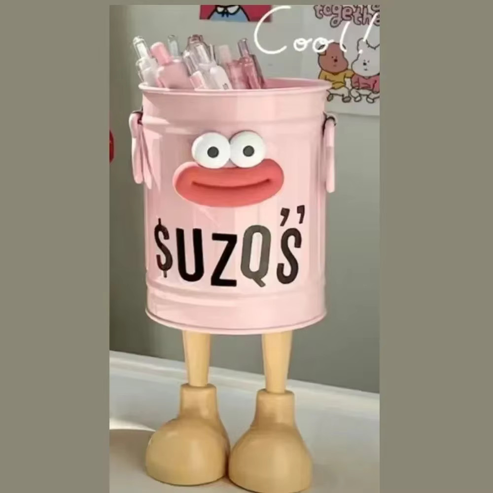 Cartoon Desk Organizer Pen Pencil Holder Office Stationery Storage