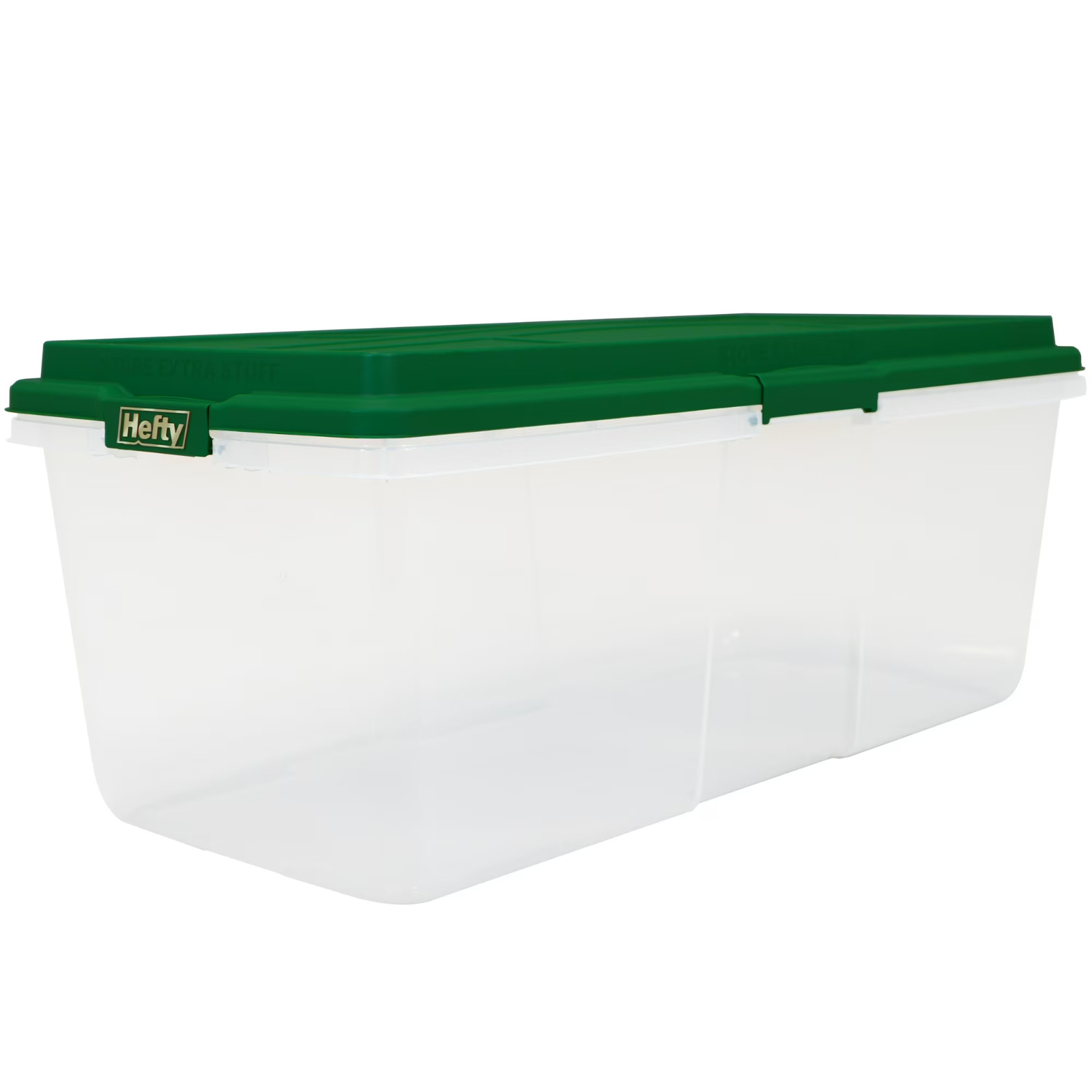 Sterilite 66 Quart Clear Plastic Storage Bin with Latch Lid, Red, 6 Count