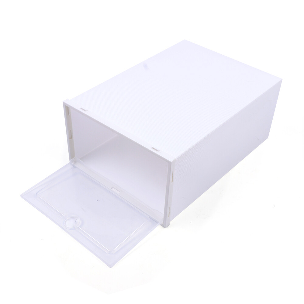 20/24pcs Plastic Shoe Box Kit Foldable Stack Storage Clear Home Organizer Rack