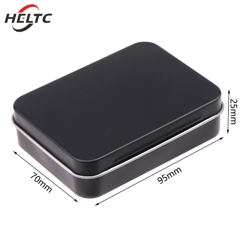 Black/Silver Frosted Household Iron Storage Box Metal Box Tin Plated Container E