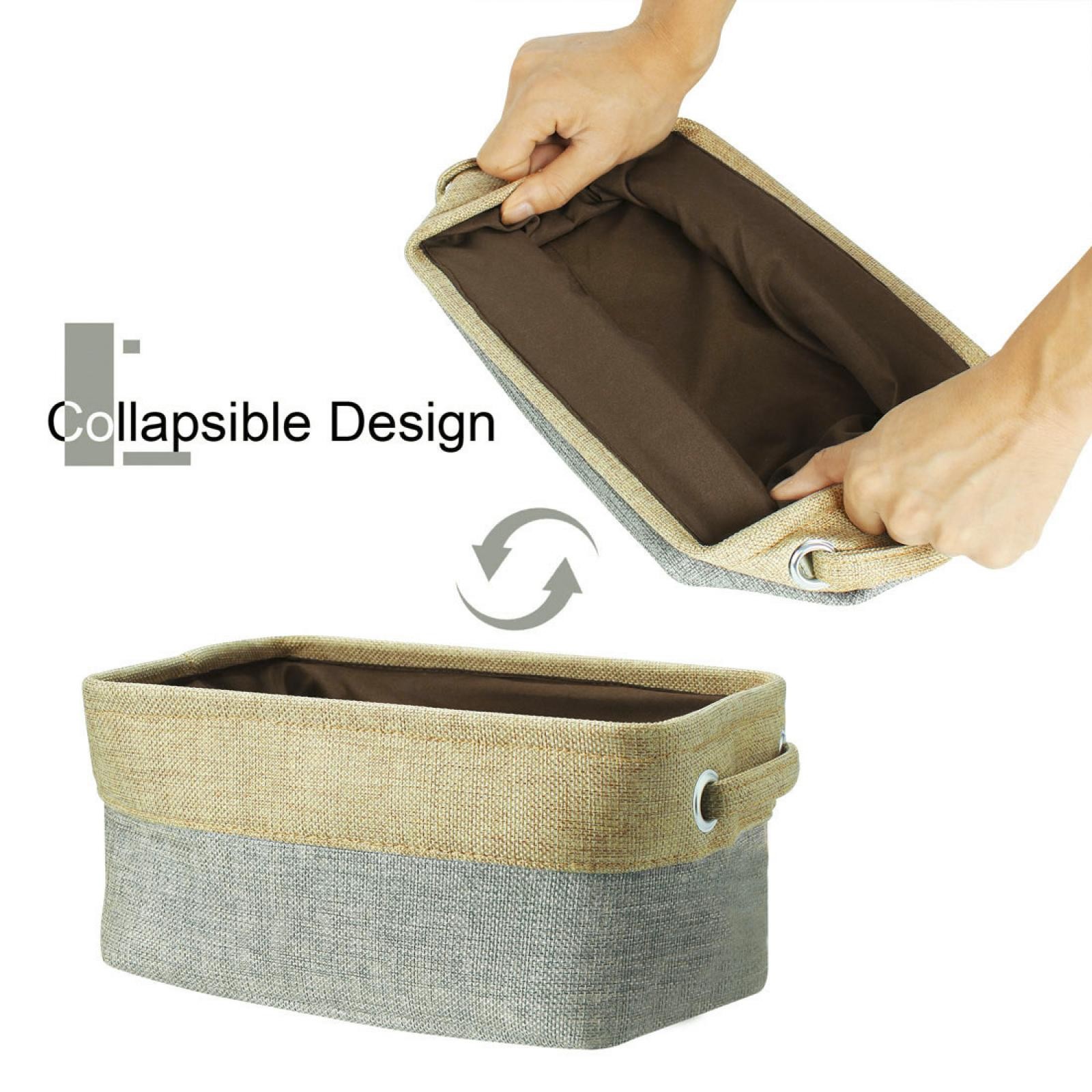 Storage Bin Basket Closet Towel Laundry Box Container Gray S Size
