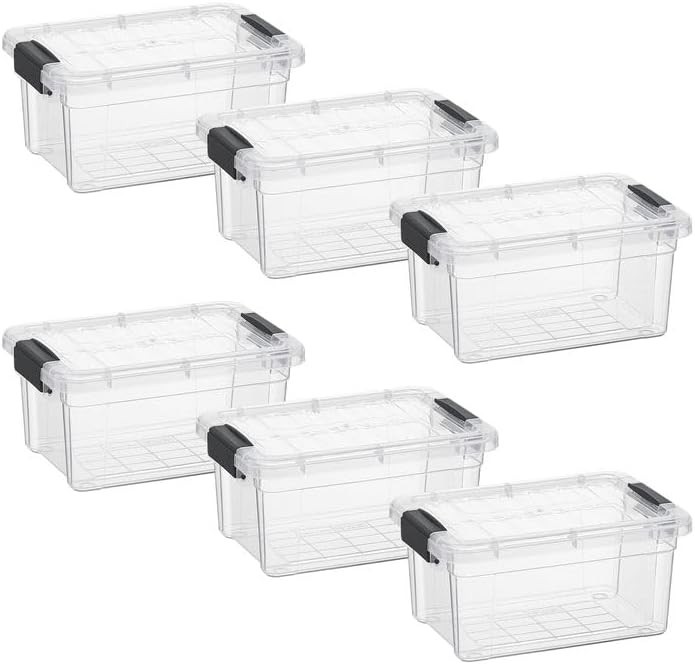Mini Storage Container Plastic Crayon Box Art Supplies & Sewing Case Stackable