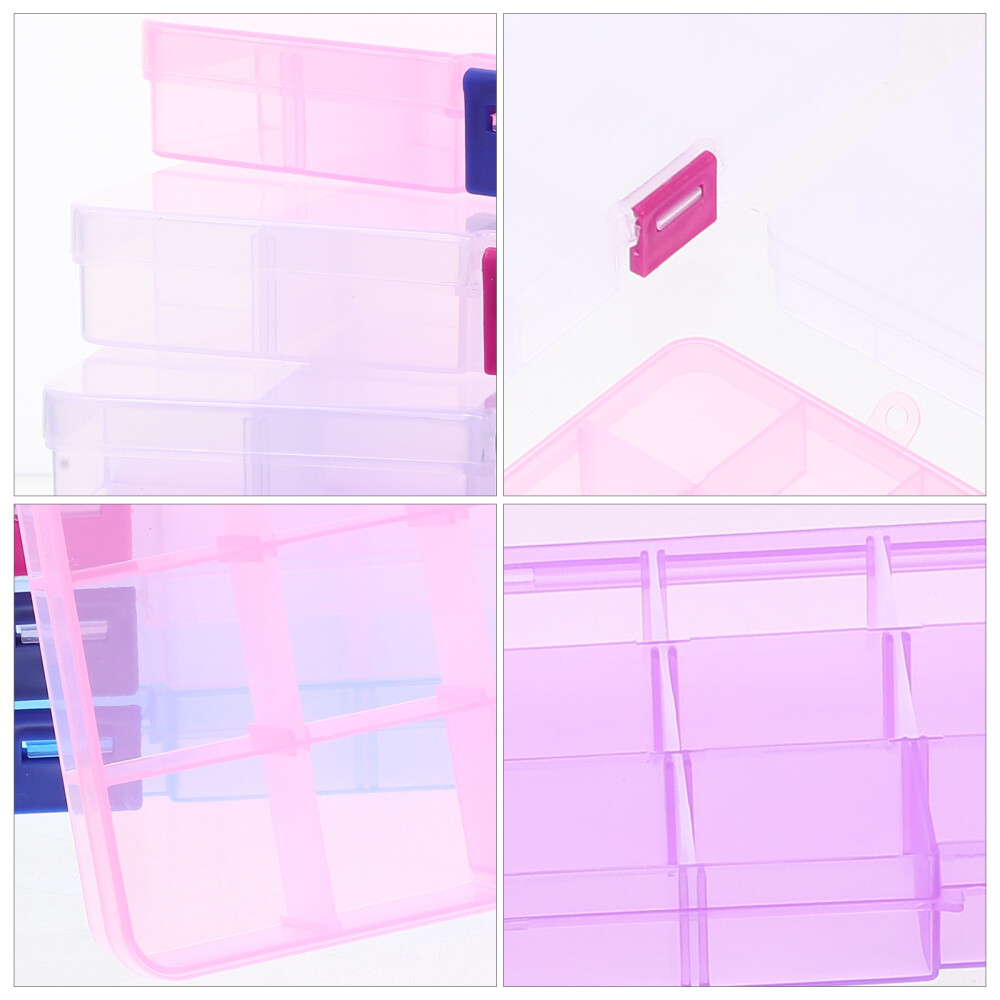 5Pcs Container with Compartments Storage Box Lightweight Cover Dropshipping