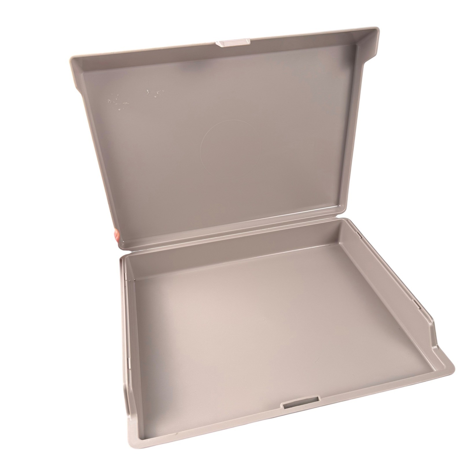 Vintage Tupperware Tan Briefcase Document Storage Box 1558-2 Made in USA 12×9.5