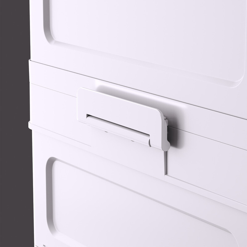 Stackable Foldable Storage Organizer Folding Closet Bins with Lid and Wheels US