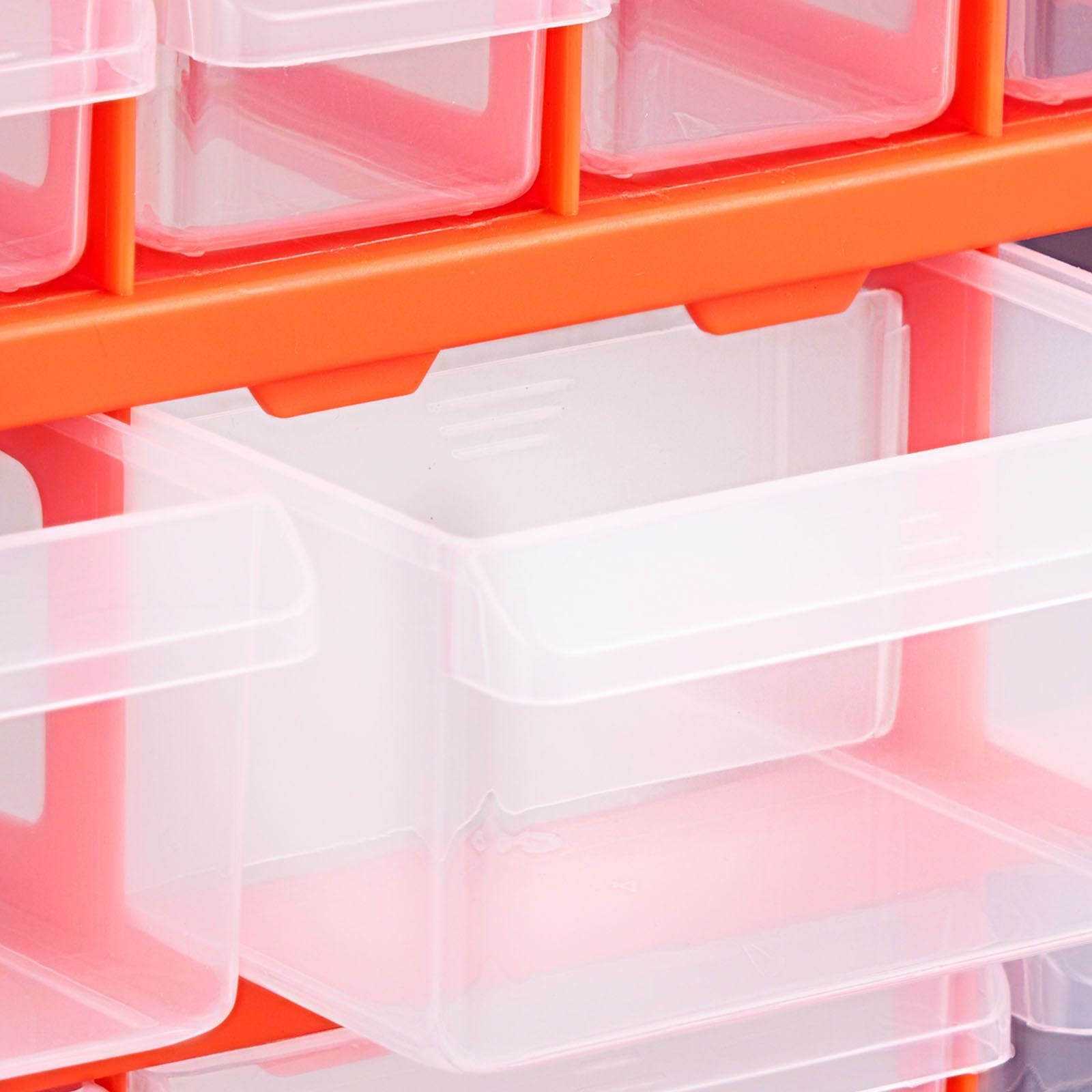 40-Drawer Plastic Storage Cabinet Wall Mount PP Small Parts Organizer Labellers