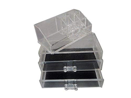 MCB Home Essentials-Acrylic Makeup & Cosmetic Jewelry Organizer Clear