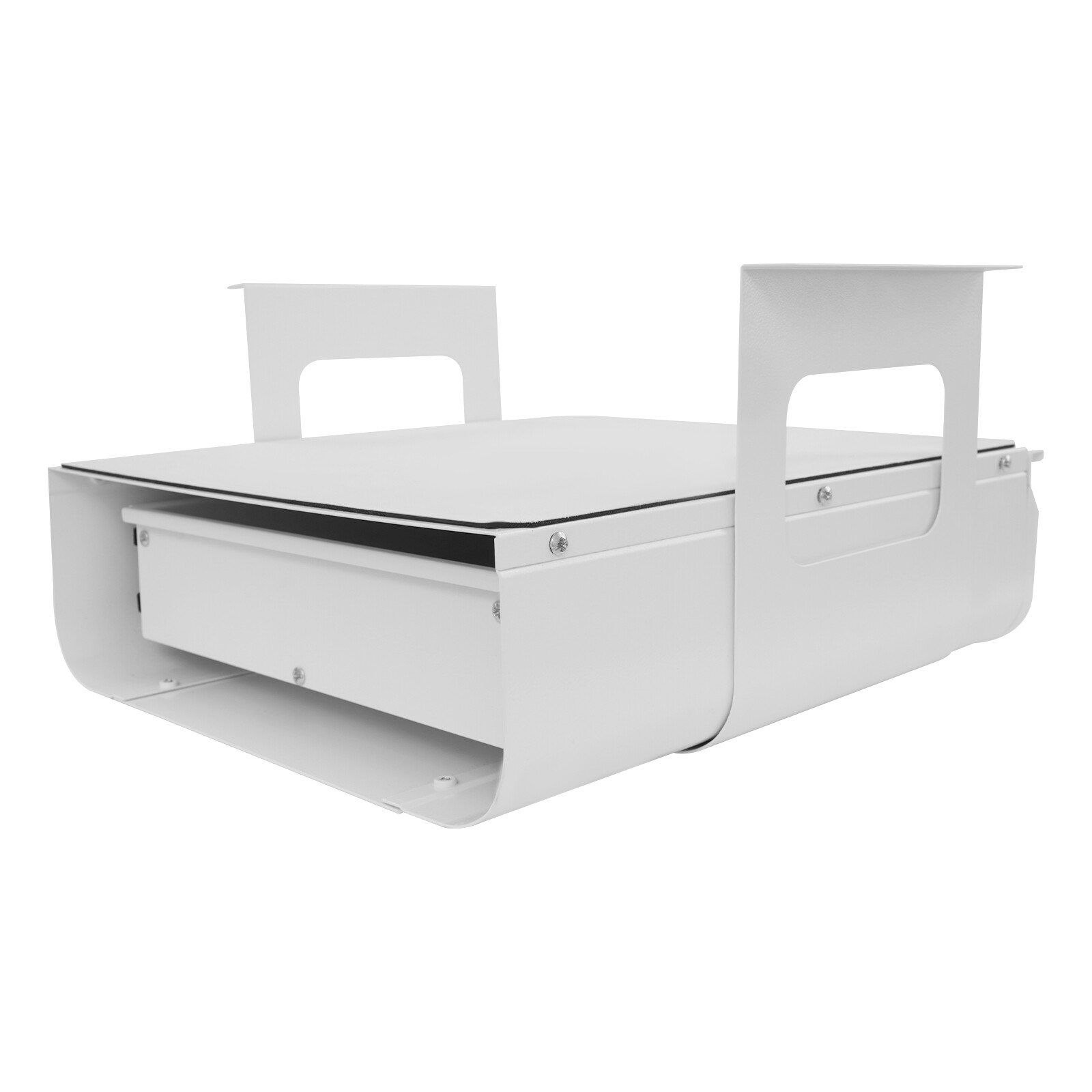 13” Under Desk Pull-Out Drawer Lockable Sliding Storage Drawer White With Lock