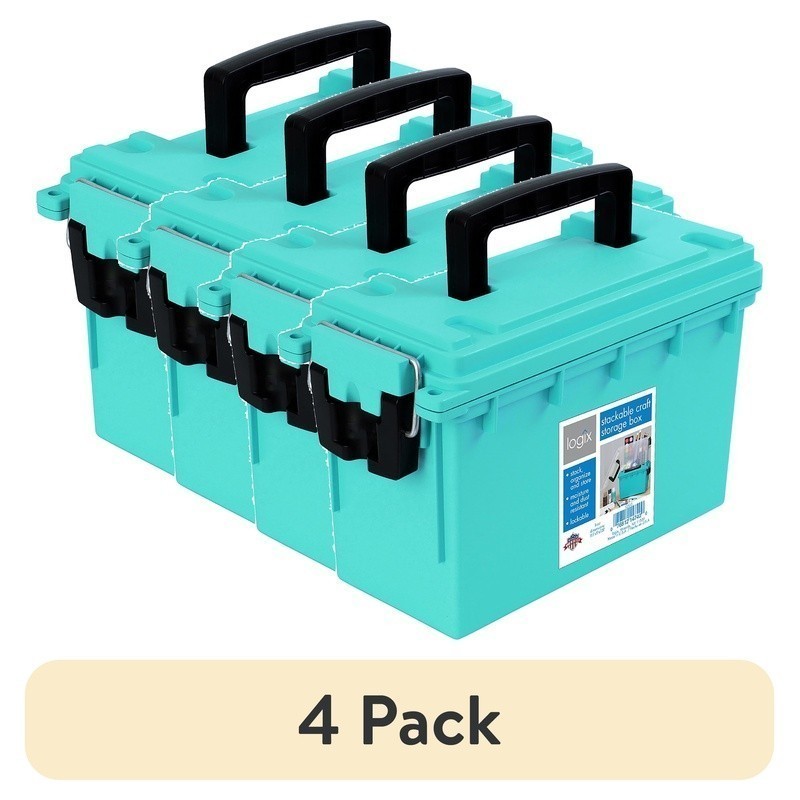 Stackable Craft Storage Box Water Resistant Dust Proof W/ Secure Locking System