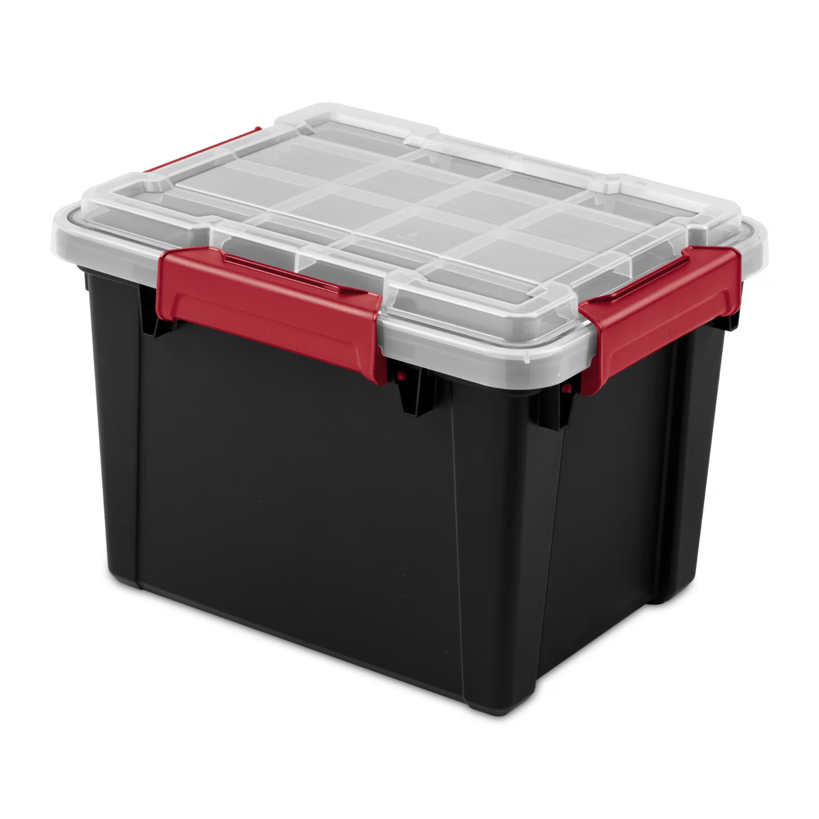 Sterilite 5 Gallon Waterproof Storage Bin w/Gasket Seal & Durable Latch, Black