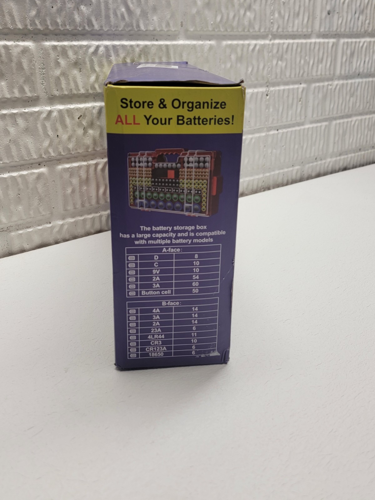 Battery Organizer Storage Holder Box Case with Tester 270+Batteries Double-Sided