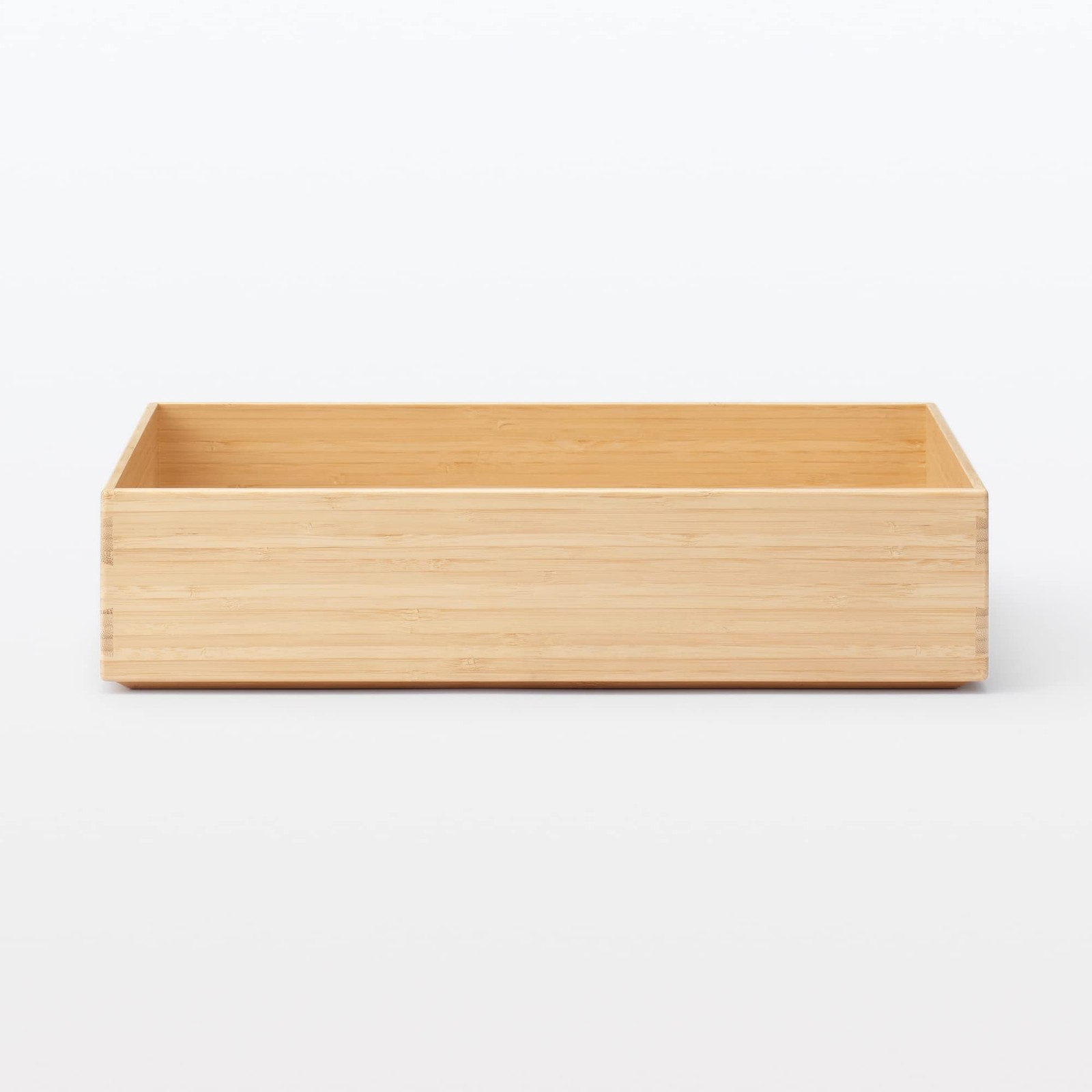 MUJI Overlapping Bamboo Rectangular Box Storage Supplies Small Width 37 x Depth