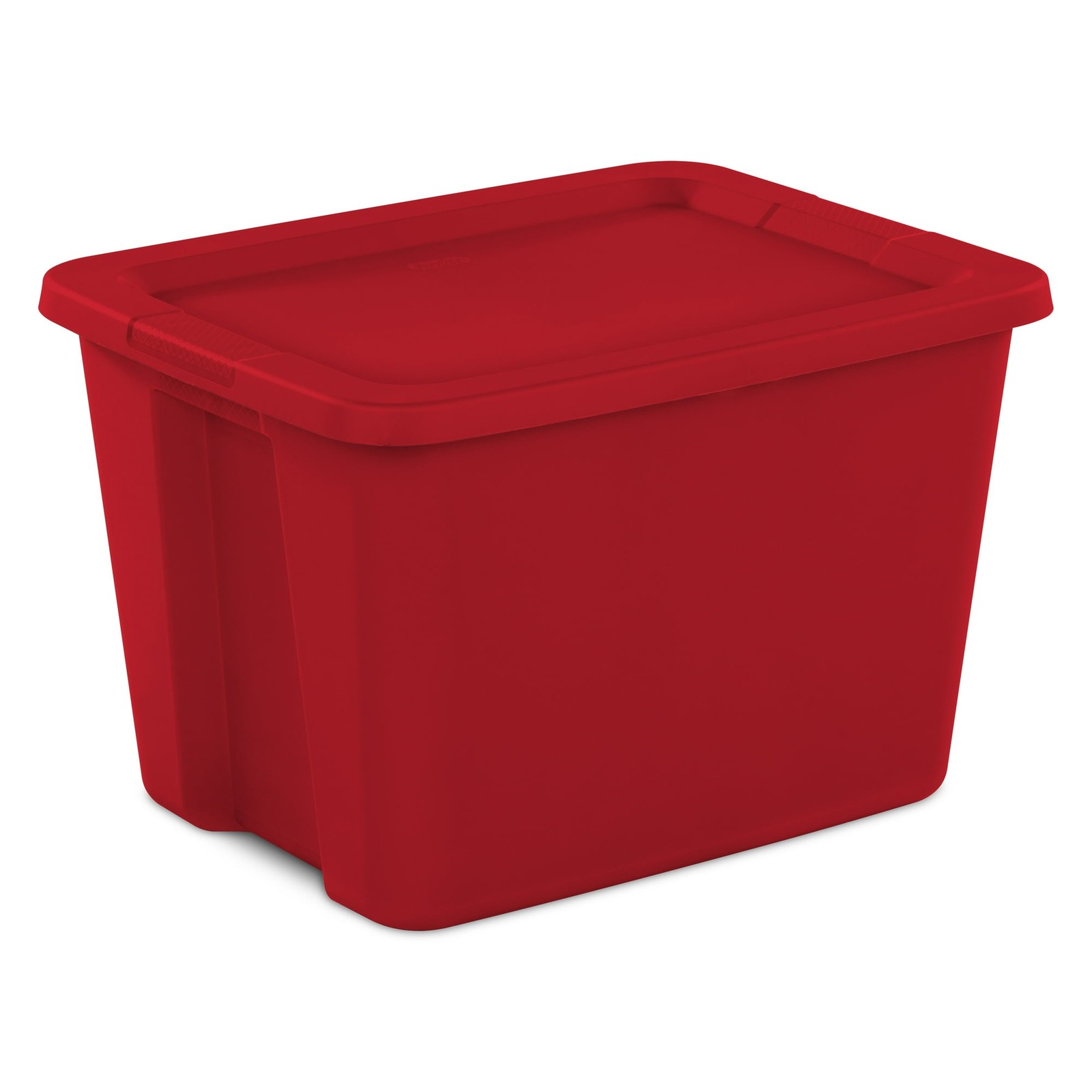 Sterilite 18 Gal Large Plastic Storage Bin Tote Lid Red 8-Pack