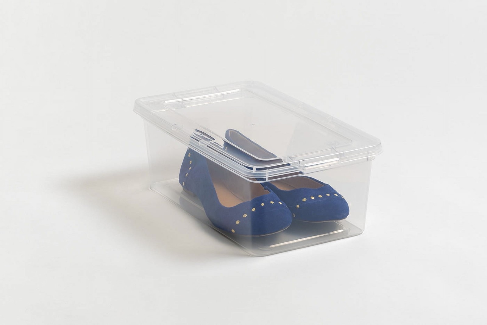 5 Qt. (1.25 gal.) Small Stackable Plastic Closet Storage Box, Clear, Set of 20