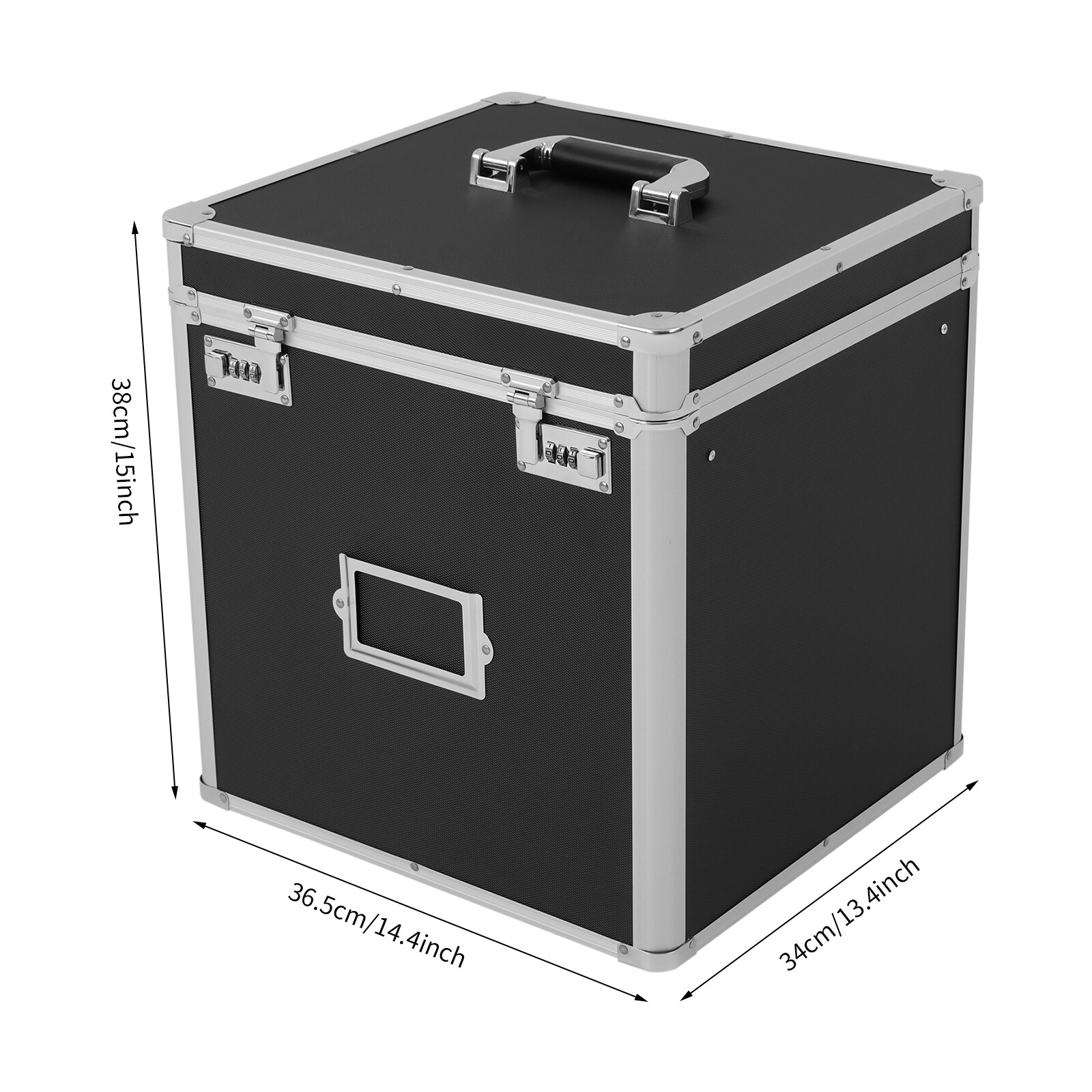 Vinyl Record Holder Storage Vintage Case Carrying Locking 50 Album Organizer NEW
