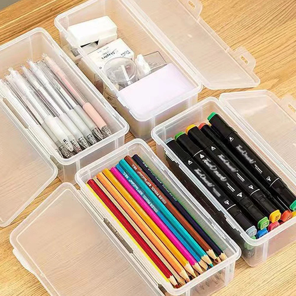 1pc Translucent PencCase Large Capacity Lightweight Convenient for School Suppli