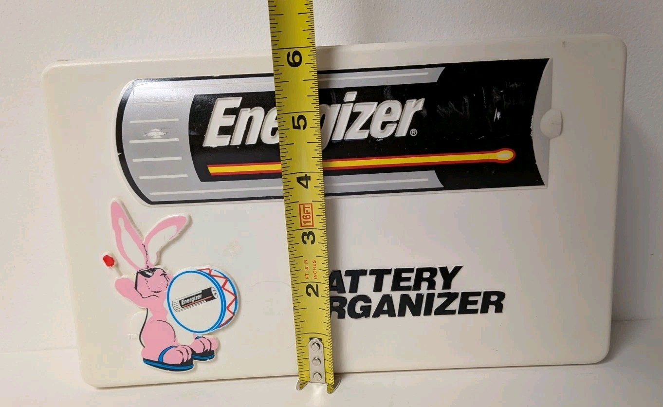 Vintage Energizer Bunny Battery Organizer Case Tray & Radio Shack Battery Tester