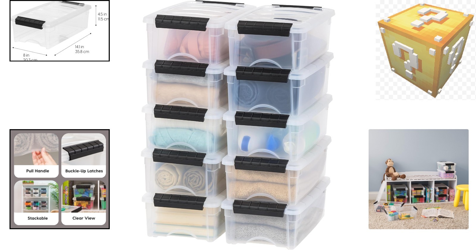 10 Pack 6 Qt Clear Plastic Storage Bins with Lids – Ideal for Clutter Management