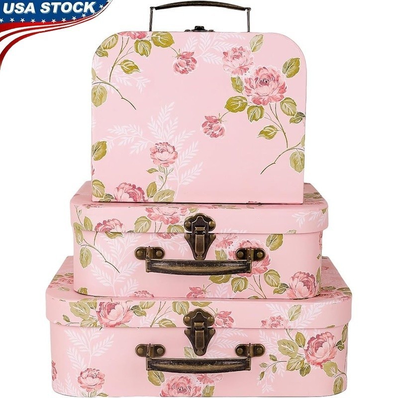 Storage Boxes Cardboard Dustproof W/ Handles Lockable Home Organization New