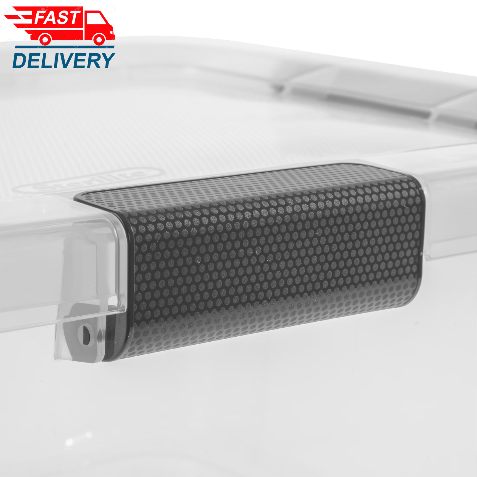 60 Quart Hingelid Clear Storage Bin with Latch Lid, Dark Gray, 6 Pack 💪👌
