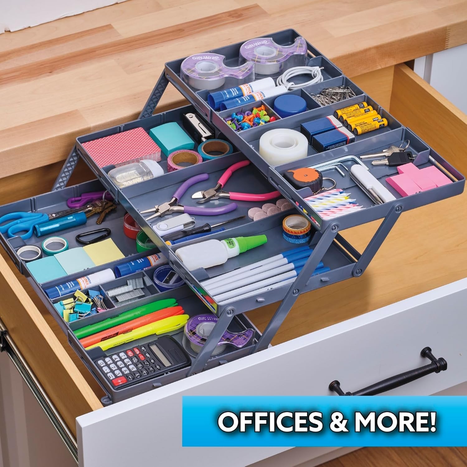 Smart Drawer Organizer Multi-Level Jewelry /Cosmetics Storage 9.5&Prime; x 7.5&Prime; x 2.75