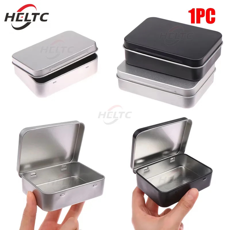 Black/Silver Frosted Household Iron Storage Box Metal Box Tin Plated Container E