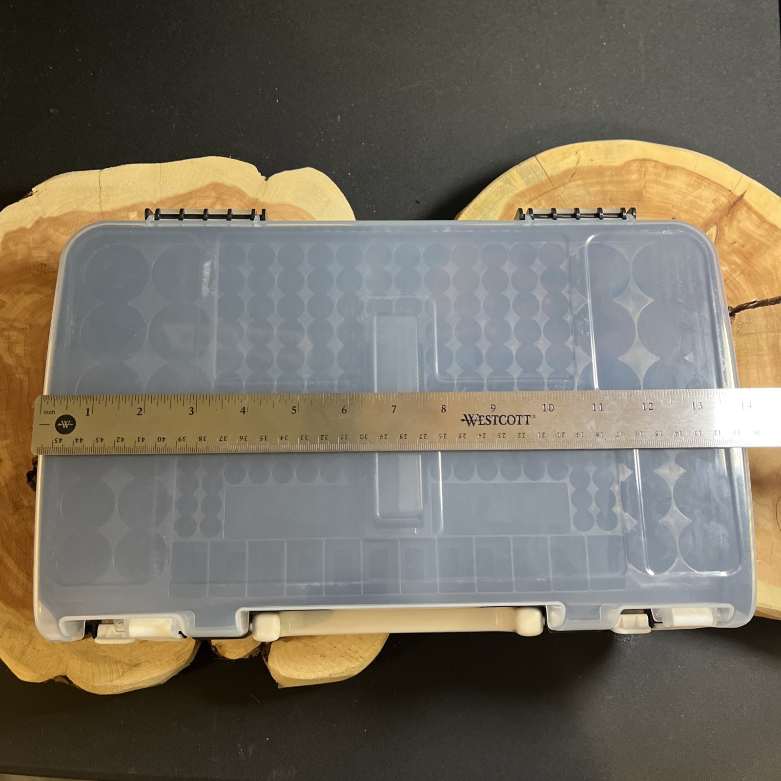 Double Sided Plastic Battery Storage Box With Battery Tester.
