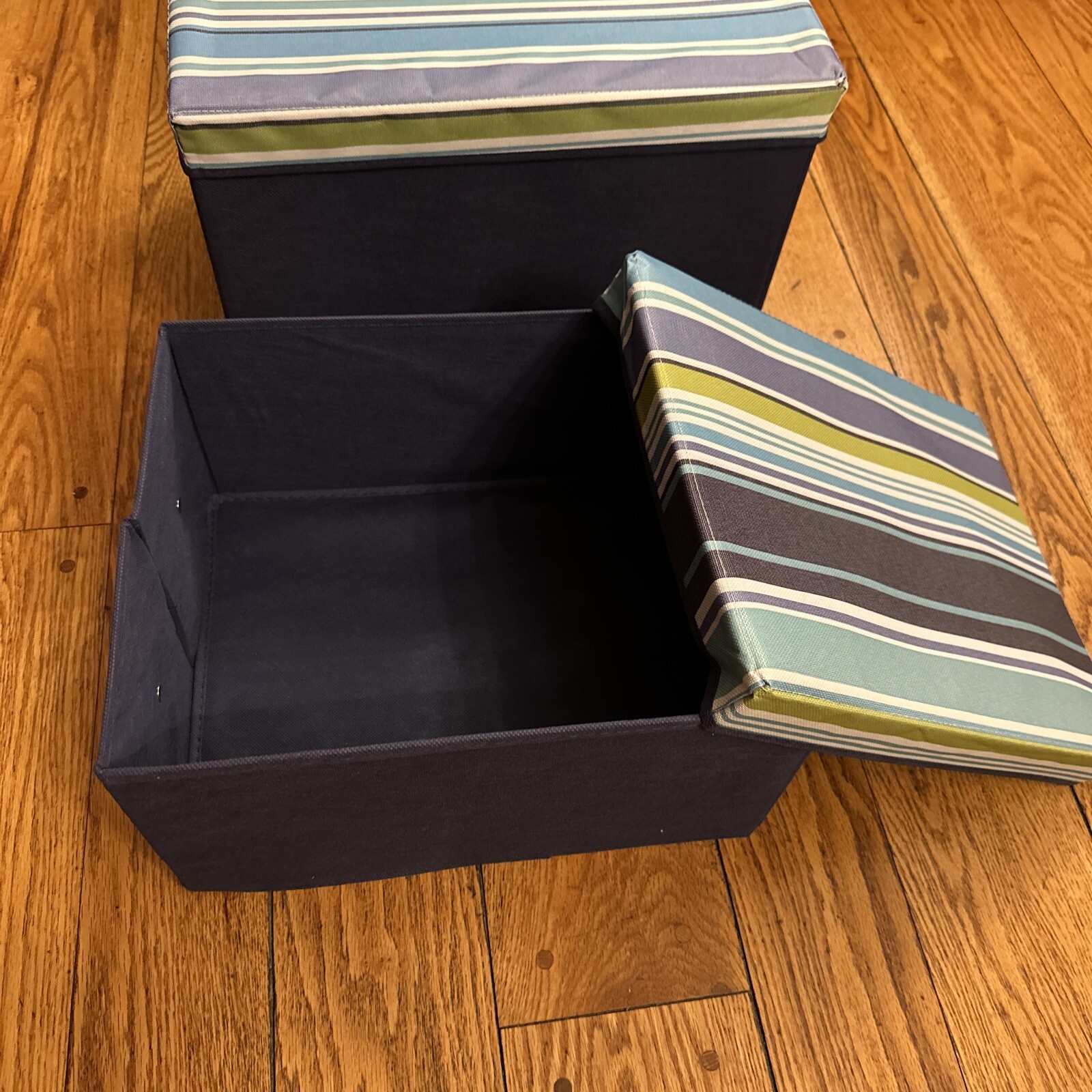 2 Collapsible Fabric Storage Bins Large/Medium Car Home Organizer Boxes Baskets