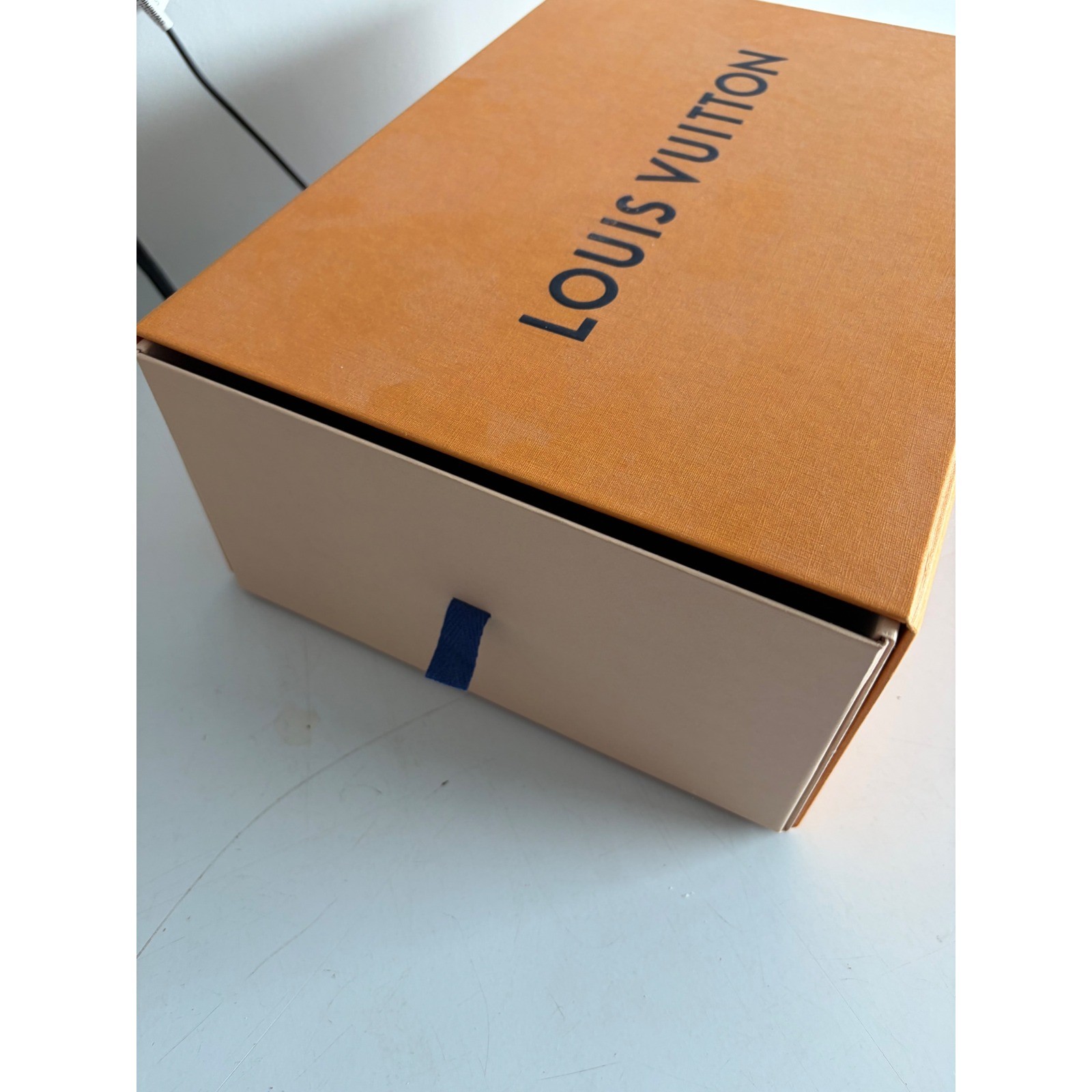 Louis Vuitton Orange Drawer Storage Box Large Magnetic Accessory Case 12×8.5
