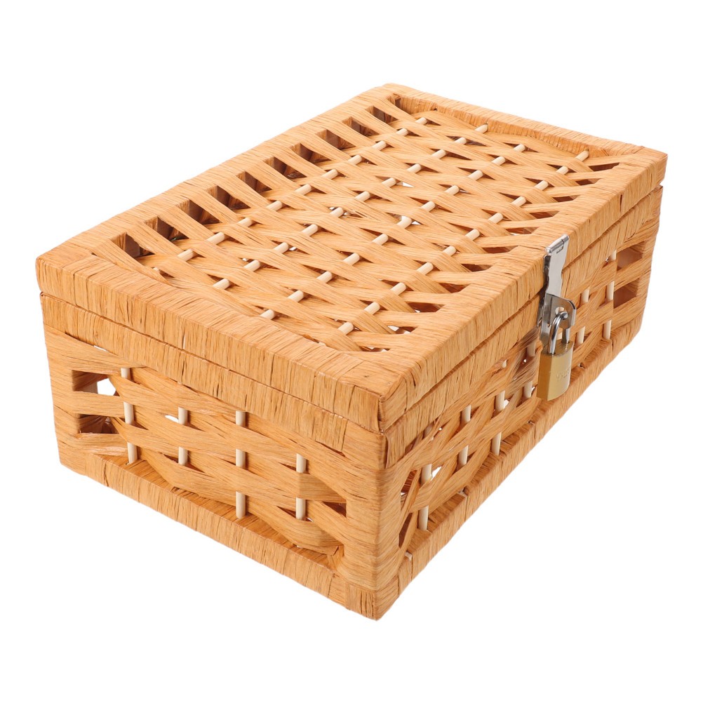 Private Storage Box Lidded Bin Lockable for Dorm Living Room Basket