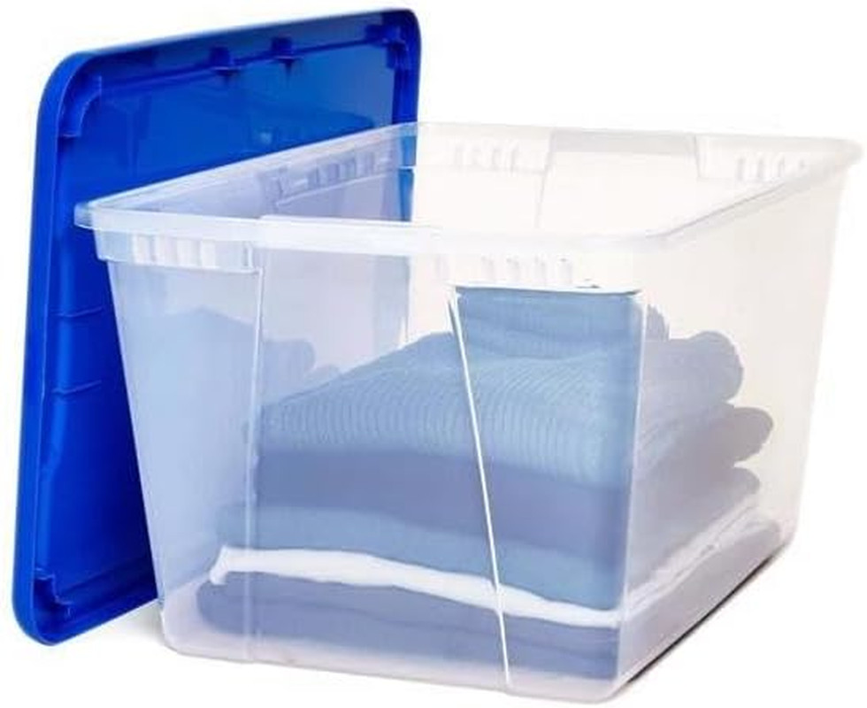 Spacious 56Qt Clear Storage Tote – Organize Your Space Effortlessly!