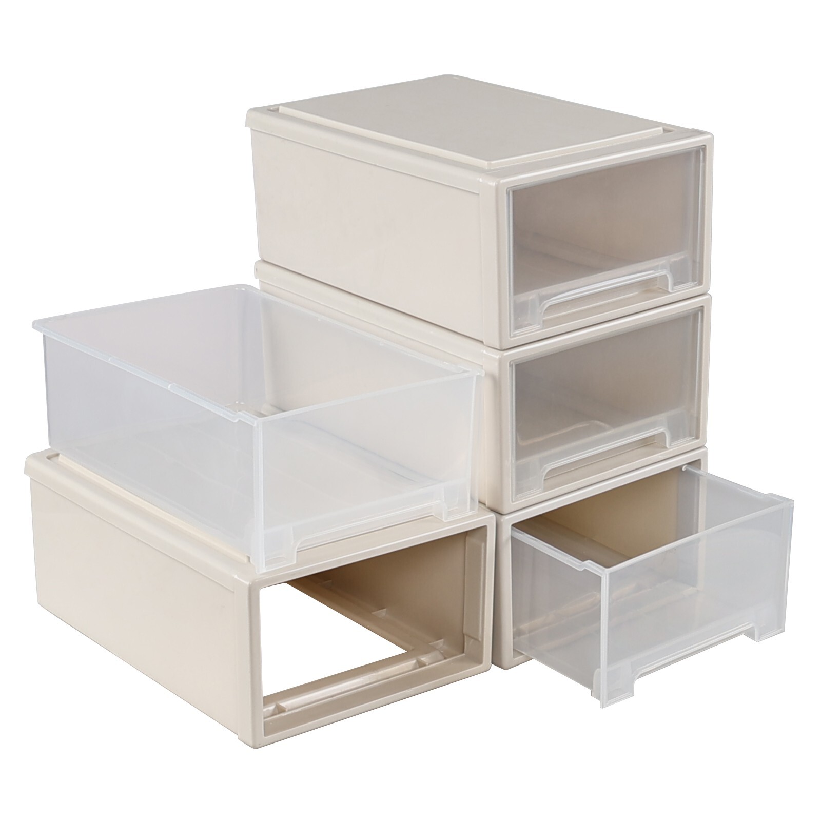 12 Qt. Plastic Stackable Storage Drawer Small Drawer-type Desk Organizer Boxes