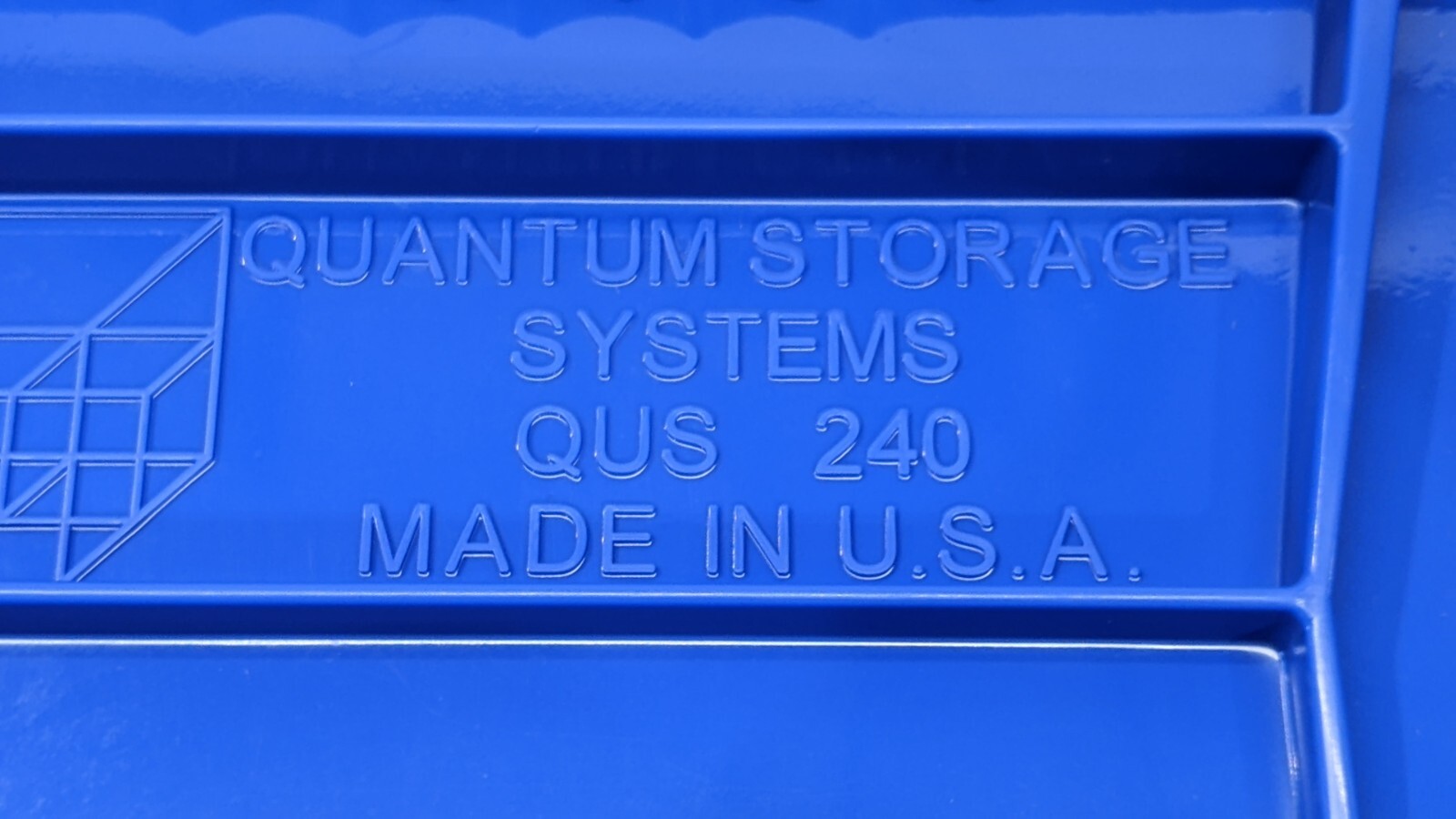 Quantum Storage QUS240BL Ultra Stack & Hang Storage Bin LOT OF 12
